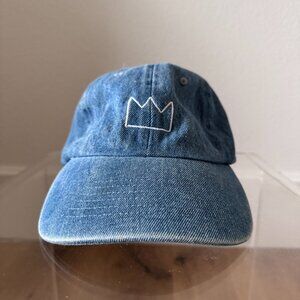 David & Young Denim Baseball Cap Embroidered Crown NWOT One Size